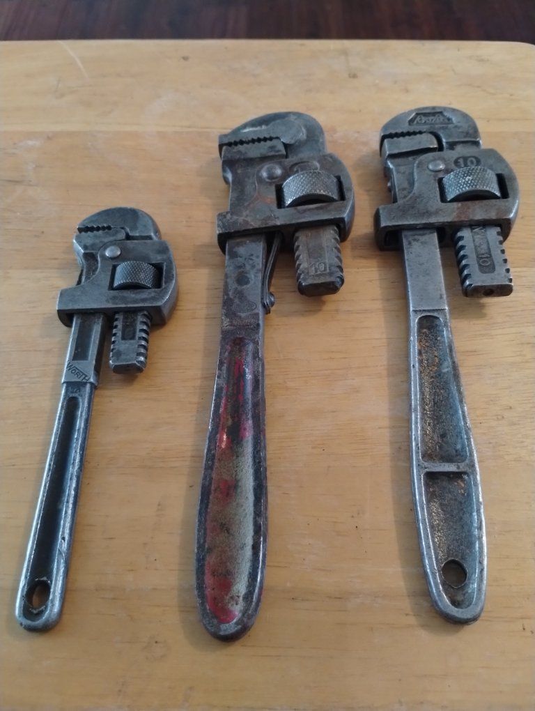Vintage Adjustable Wrenches Set - Lot of 3 USA Tools