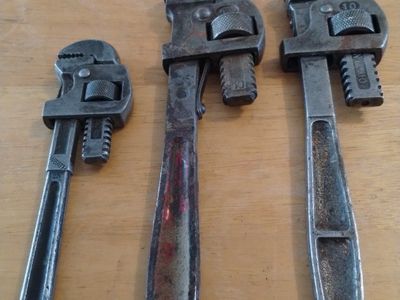 Vintage Adjustable Wrenches Set - Lot of 3 USA Tools