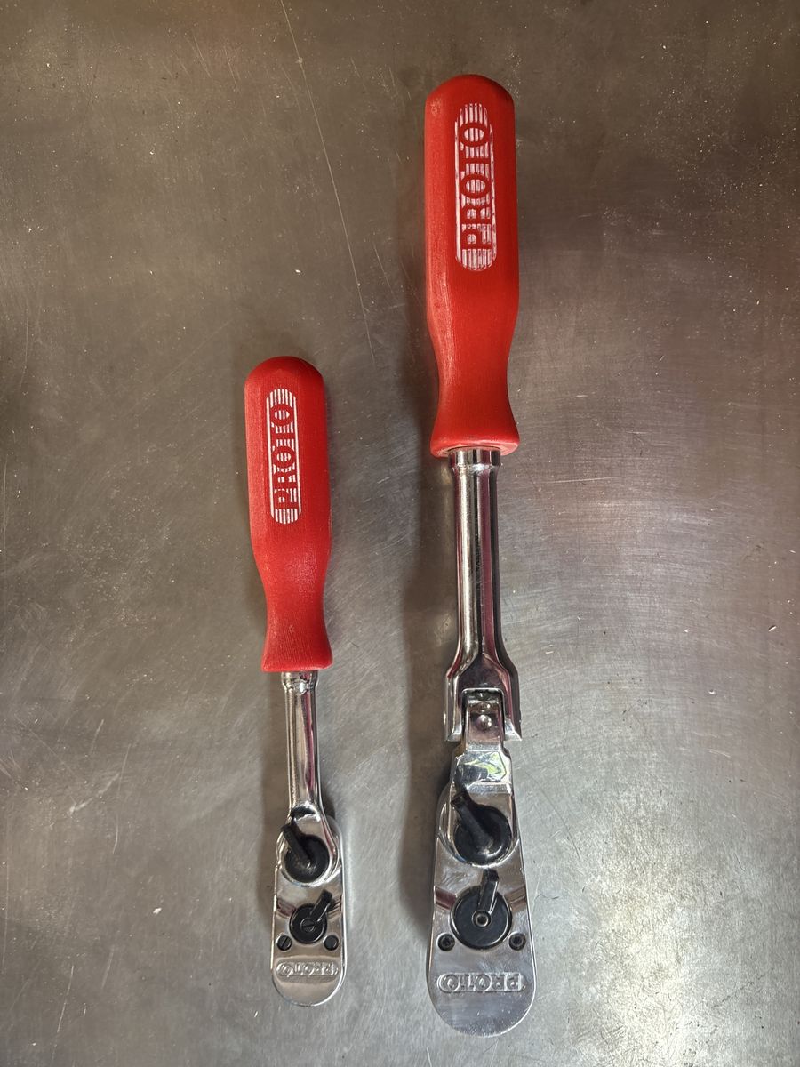 PROTO No. 5257L (3/8") and No. 4757L (1/4") Indeing Ratchet Set