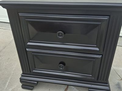 extra tall all wood black night stand/beb