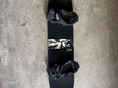 Snowboard Addiction Trampoline Training Board and Training Bindings Set