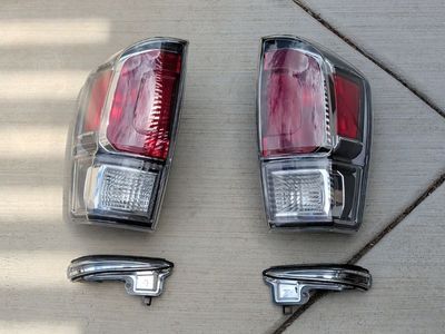 OEM Toyota Tacoma Hard Tri-Fold Tonneau Cover - 6 Foot Bed / OEM Tail Lights & Turn Signals