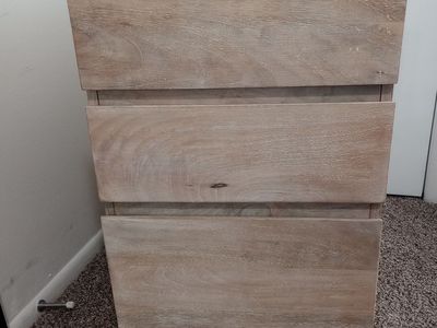 Industrial Mango wood file cabinet piece
