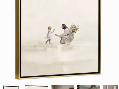 Light Your Home, canvas and gold framed