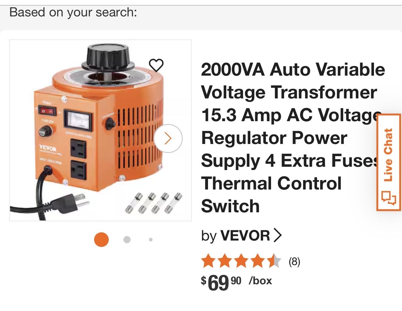 VEVOR Variable Voltage Transformer