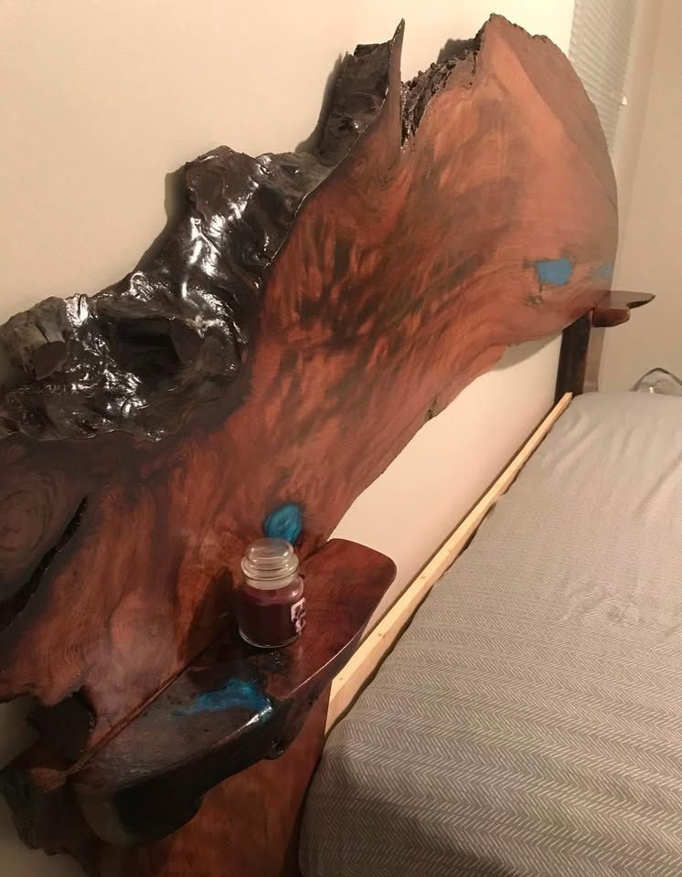 King size redwood headboard