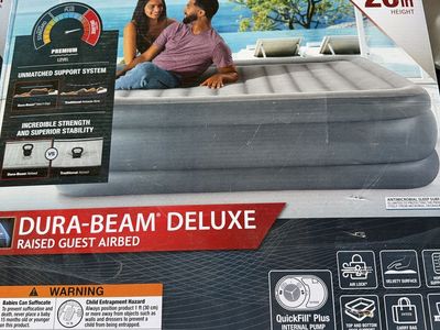 INTEX DURA-BEAM® DELUXE AIR QUEEN MATTRESS 80 x 60 x 20 in