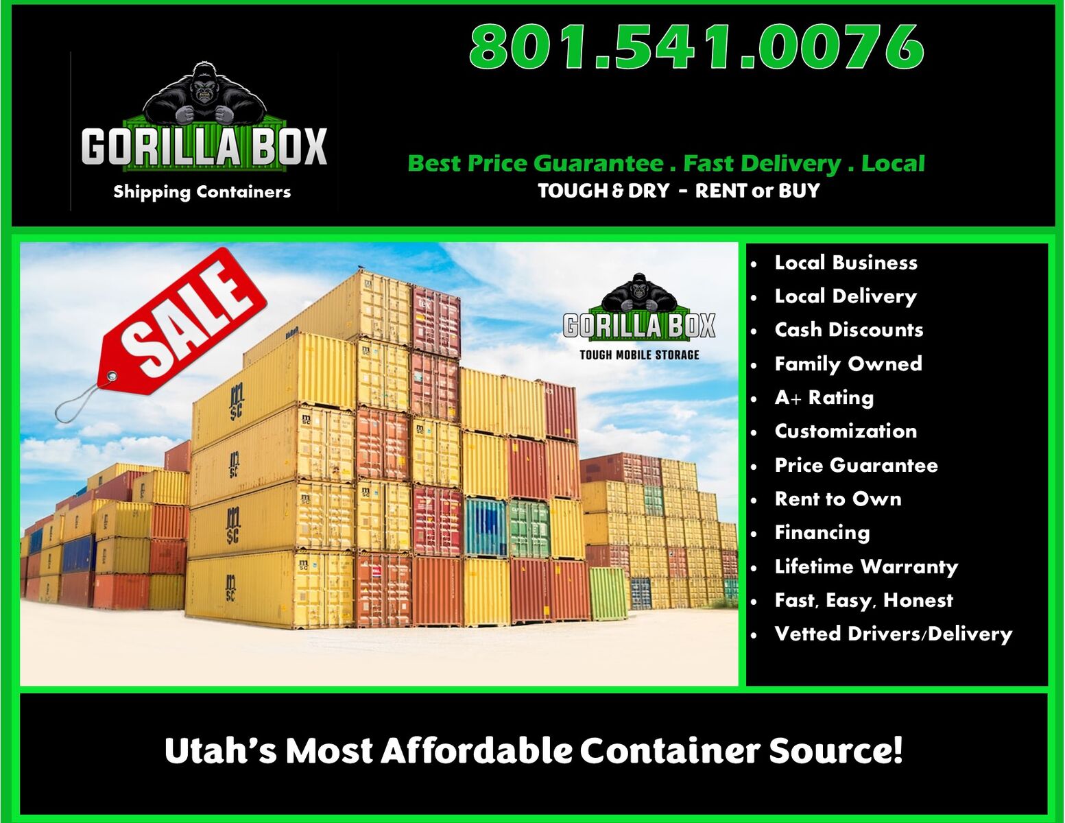 20' and 40' High Cube Shipping Containers. Great Office, Shed, Used and New One Trip Conex, Connex, Storage, Best Price!