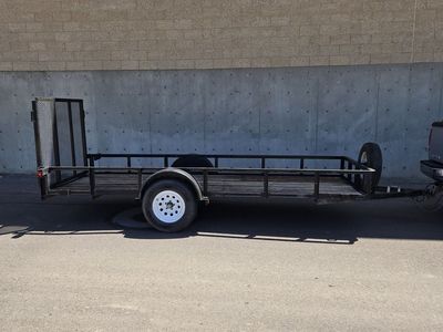 14 x 5 flatbed utility trailer.