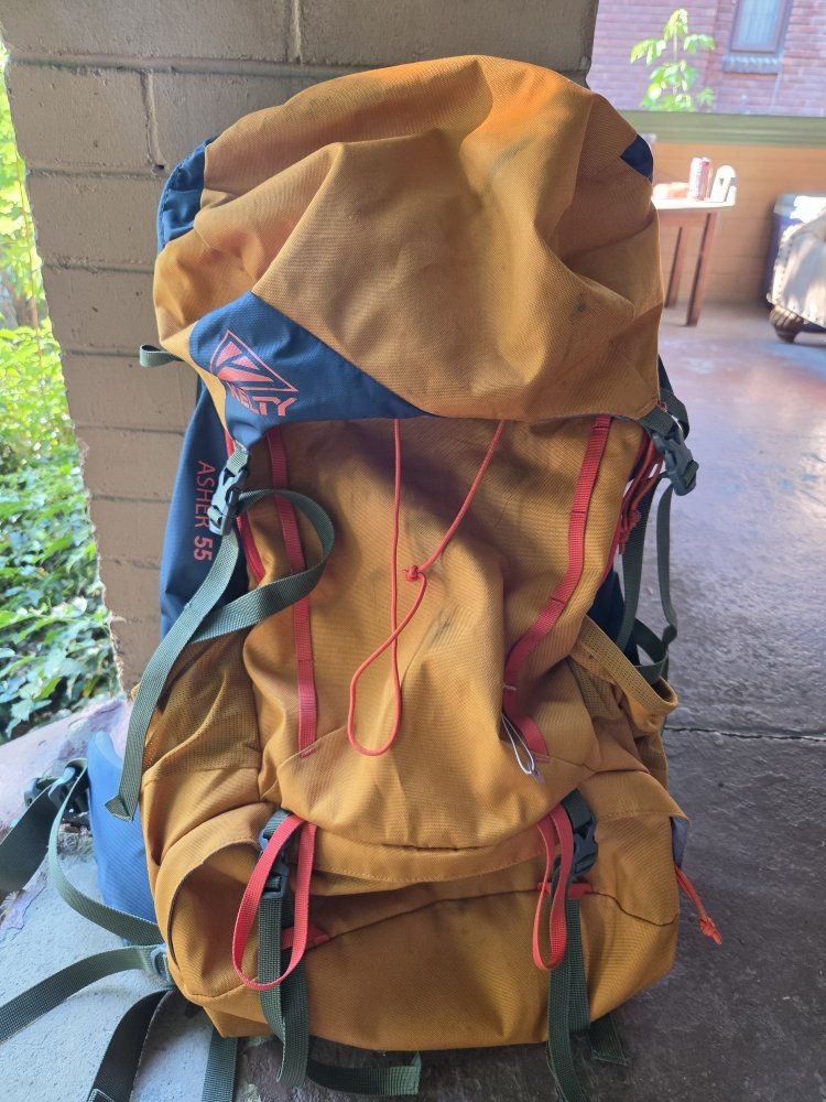 Kelty Asher 55 Backpack - Orange/Blue Hiking & Camping Pack 55L