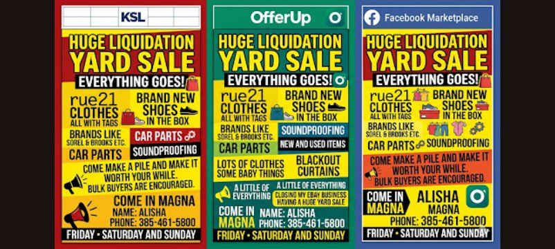 yard sale plus ebay liquidation