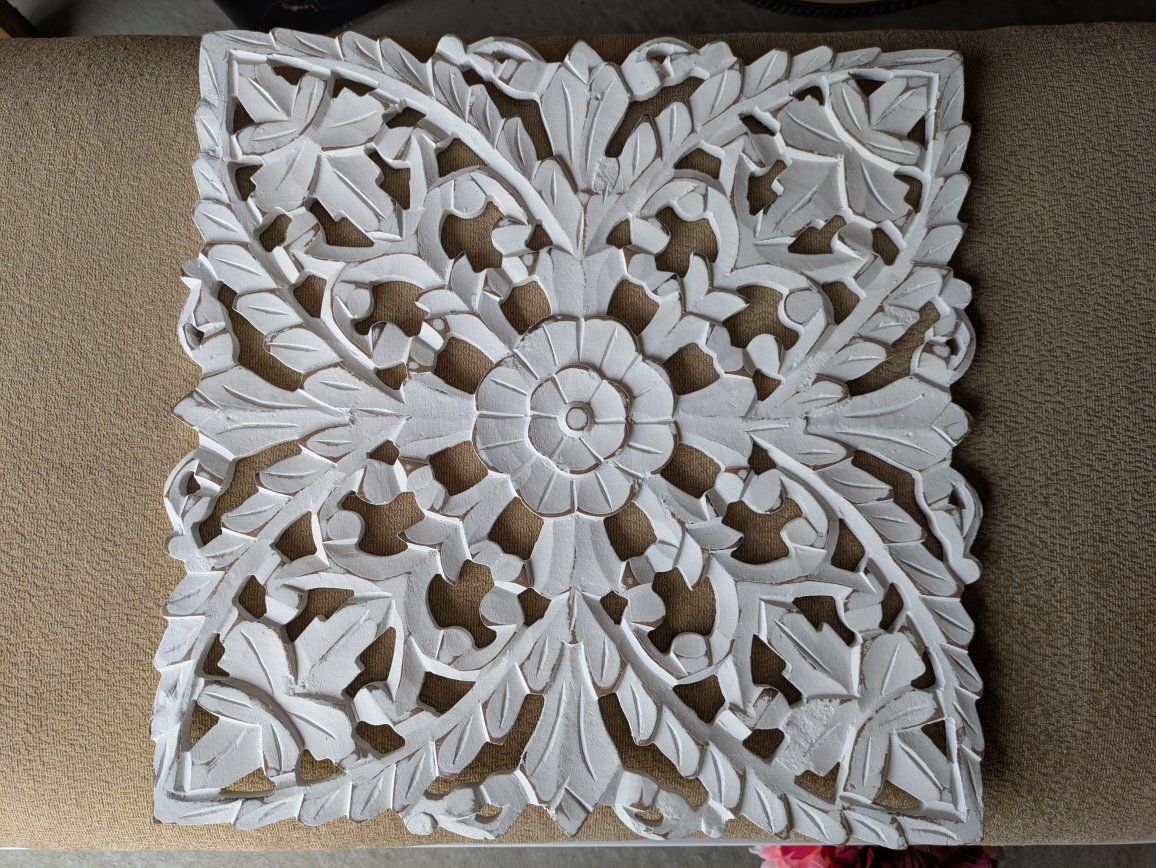 White wall hanging