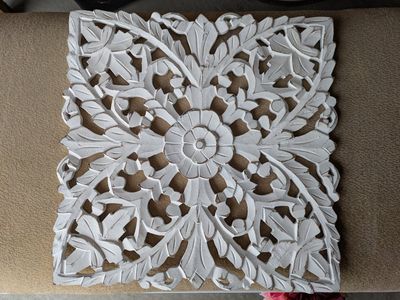 White wall hanging