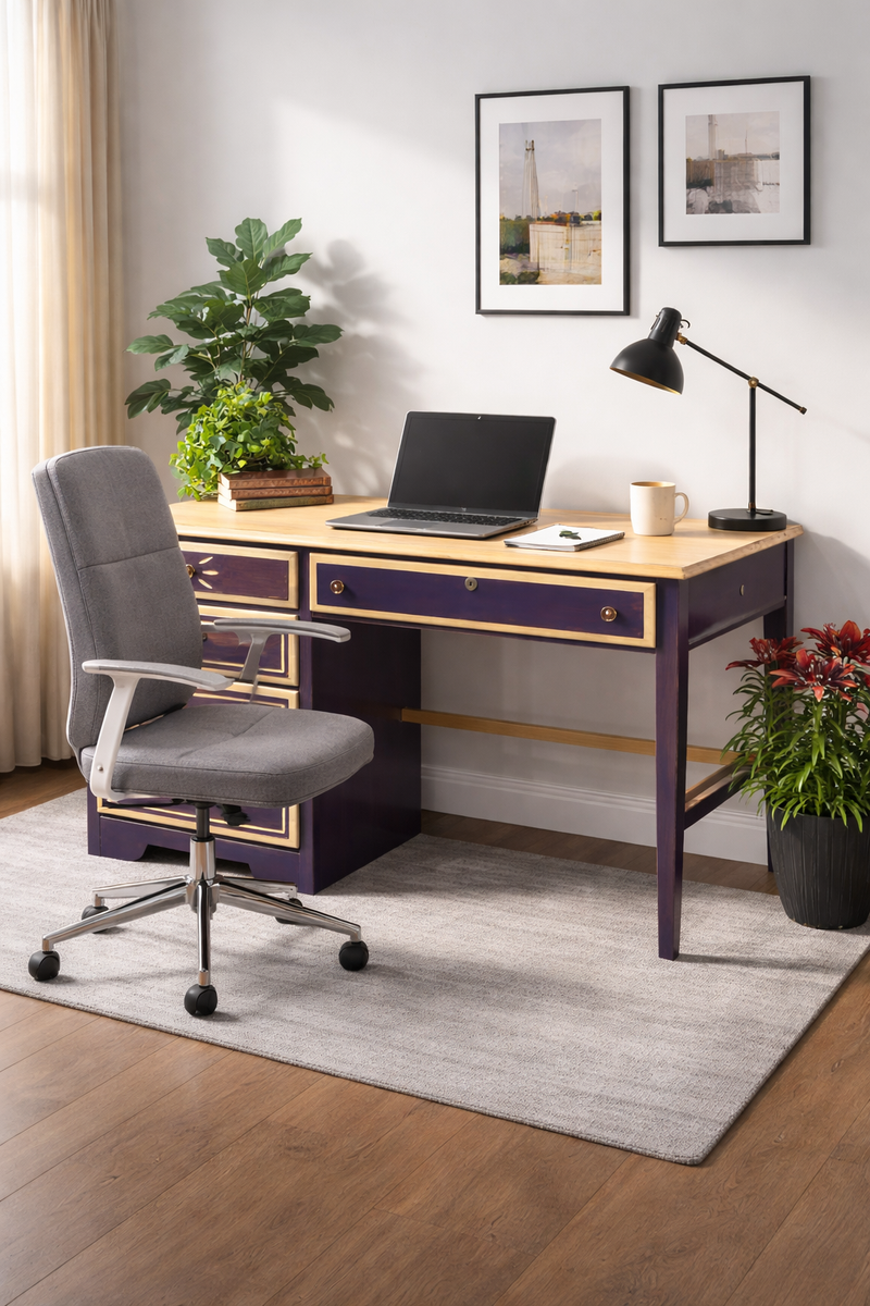 Solid Wood Desk – Refinished (Excellent Condition)