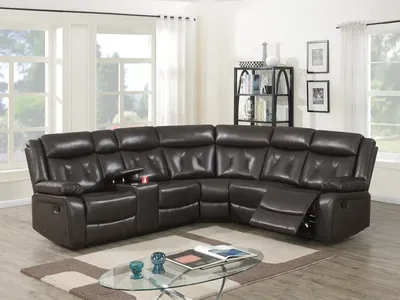 NEW RECLINING Leather SECTIONAL - NEW IN BOX