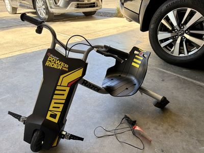 Razor PowerRider 360 Electric Tricycle Drift Cart - Black & Yellow, Charger Included