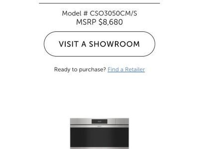 Brand new Wolf 30" M Series walloven,free delivery