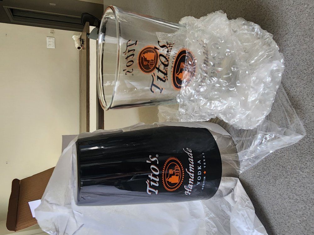 titos vodka Boston shaker