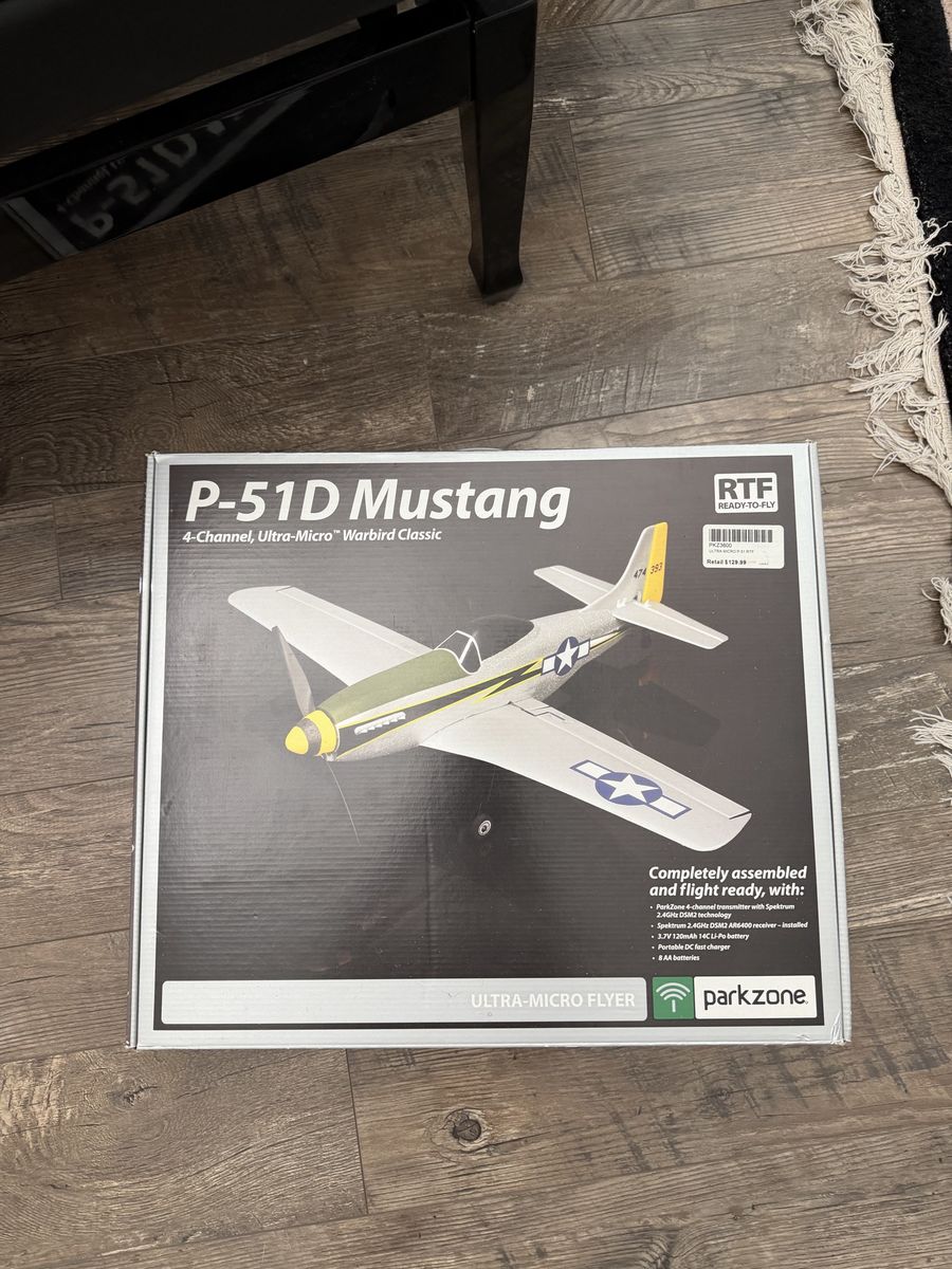 ParkZone P-51D Mustang RTF Ultra-Micro Warbird Classic 4-Channel RC Plane