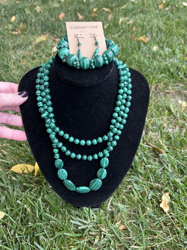 Coldwater Creek 3 Piece Necklace Earrings Bracelet