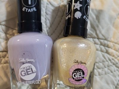 Sally Hansen Miracle Gel Nail Polish Lot - Lavender & Pearl Shimmer 0.50 fl oz