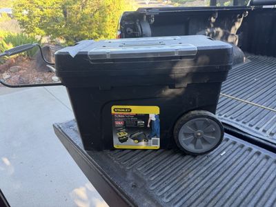 Stanley Pro Mobile Tool Chest - Rolling Workstation with Wheels with paint supplies included.