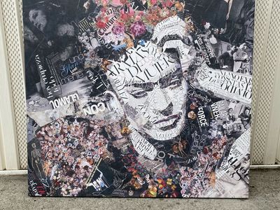 Large pop art cavas print Frieda Kahlo