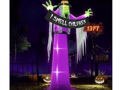 Halloween 13' Witch Inflatable Graveyard Cemetery Home Decor Decoration Prop