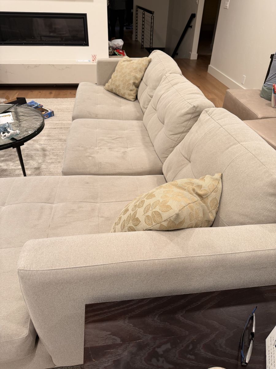 Microfiber Sofa With Left Arm Chaise