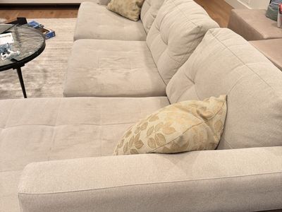 Microfiber Sofa With Left Arm Chaise