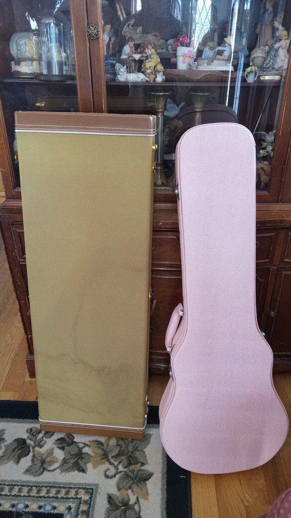 Daisy Rock Electric Guitar Hard Case Pink Padded Cushioned