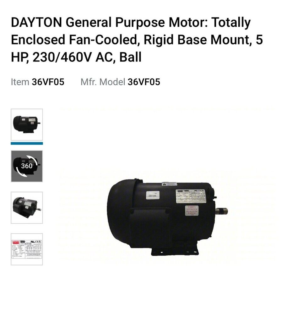 Dayton 5 HP Motor