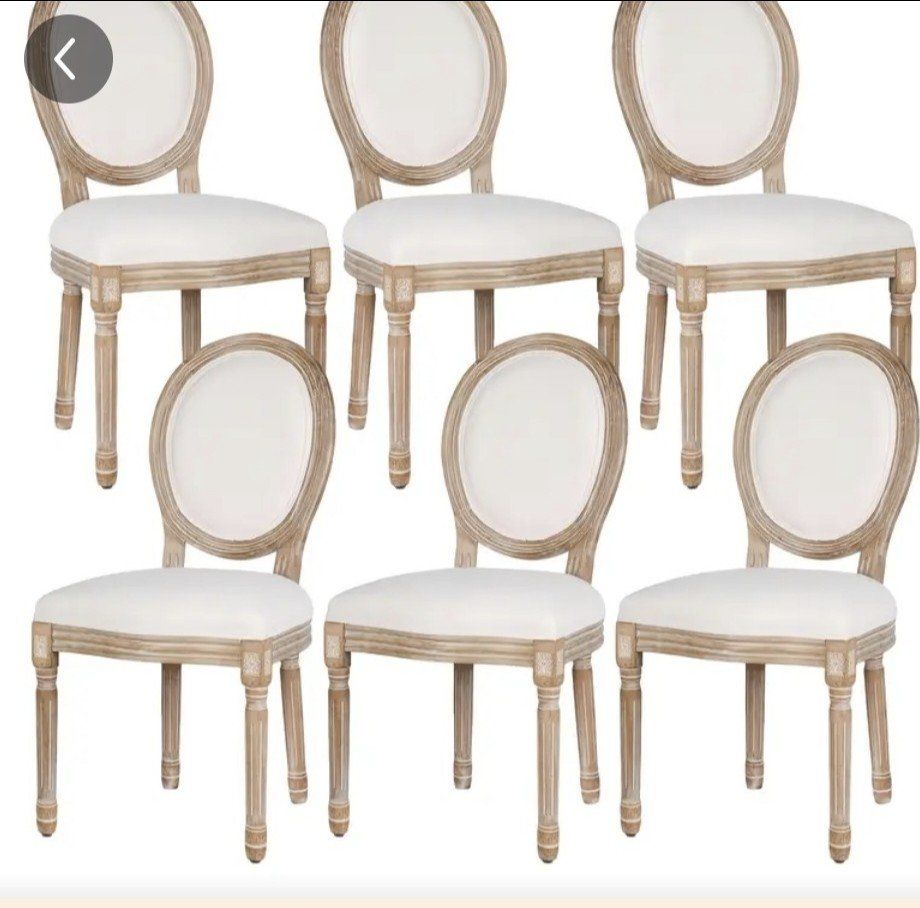 French Country/bohemian Upholstered Dining Chairs Set of 6 for under $68. each!!!