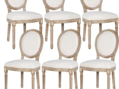 French Country/bohemian Upholstered Dining Chairs Set of 6 for under $68. each!!!