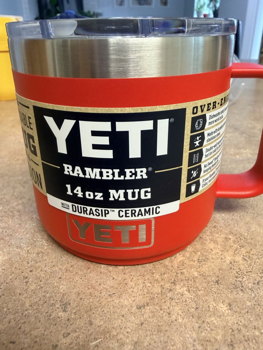 YETI Rambler 14 oz Mug with Durasip Ceramic - Red