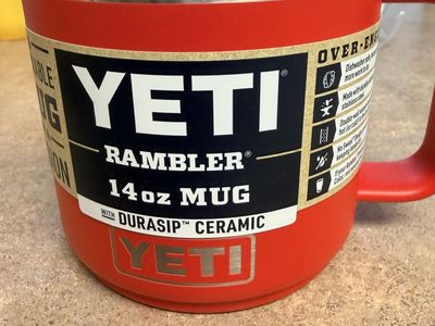 YETI Rambler 14 oz Mug with Durasip Ceramic - Red