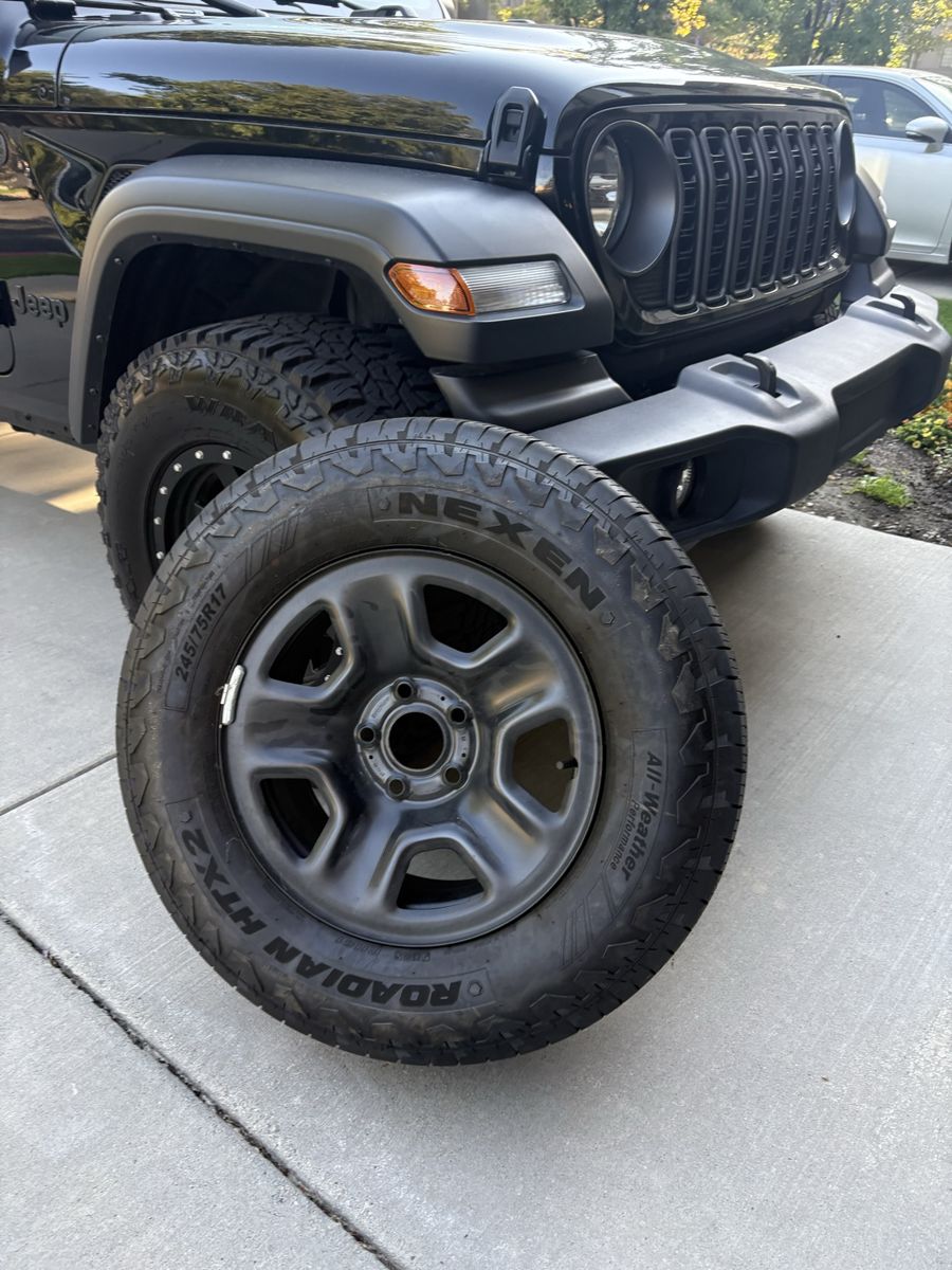 OEM 2024 Jeep Wrangler Stock Wheel with Nexen Roadian HTX2 Tire 245/75R17