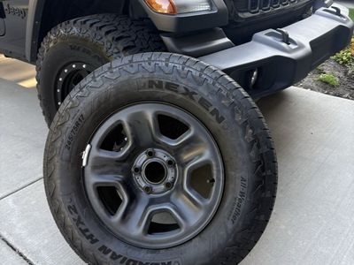 OEM 2024 Jeep Wrangler Stock Wheel with Nexen Roadian HTX2 Tire 245/75R17