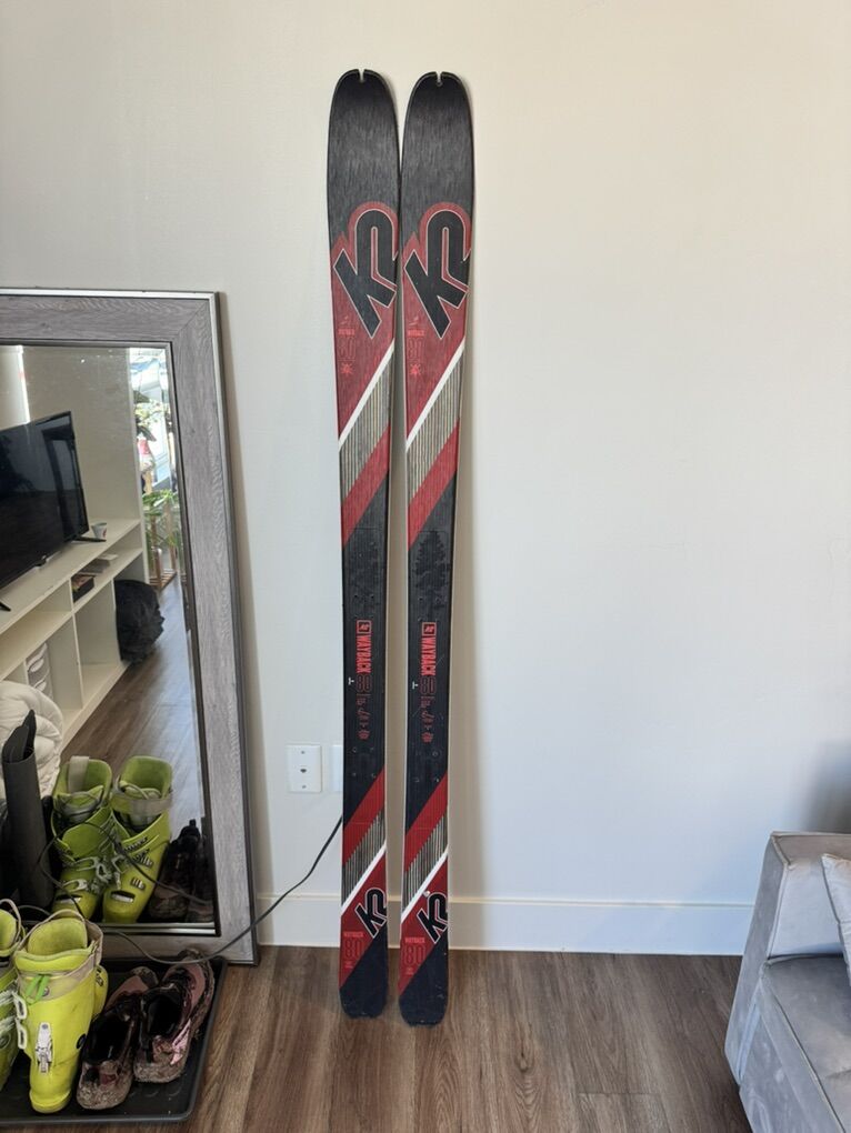 K2 Wayback 80 170cm Touring Skis And Skins SkiMo