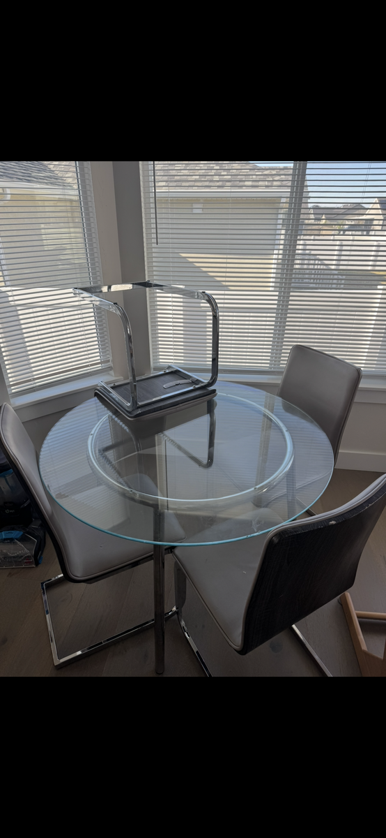 Dining table and chairs