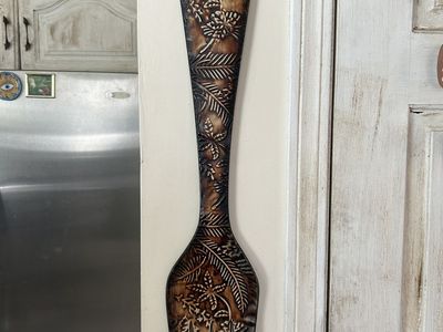 Oversized Decorative Wall Fork – Rustic Farmhouse Kitchen Décor