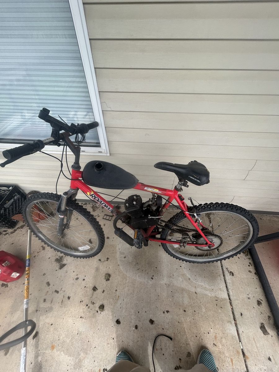 Gas powered peddle bike homemade built