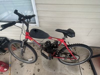 Gas powered peddle bike homemade built