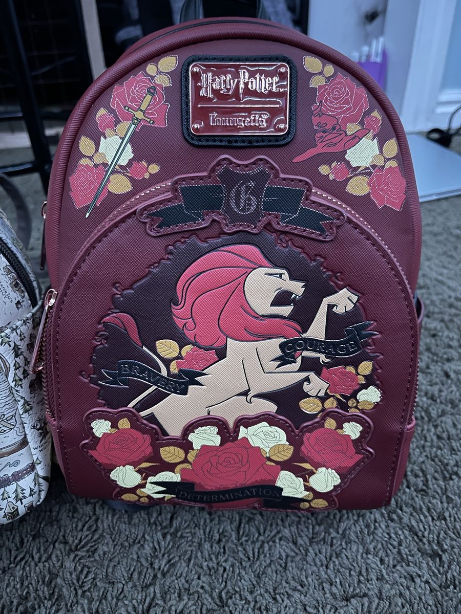 Harry Potter Gryffindor Lion Floral Mini Backpack by Loungefly