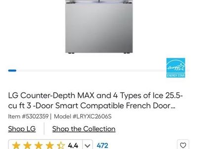 $1550 OBO NEW DENT FRIDE LG STAINLESS STEEL