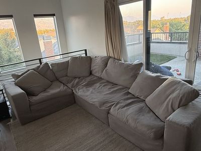 Gray sectional couch