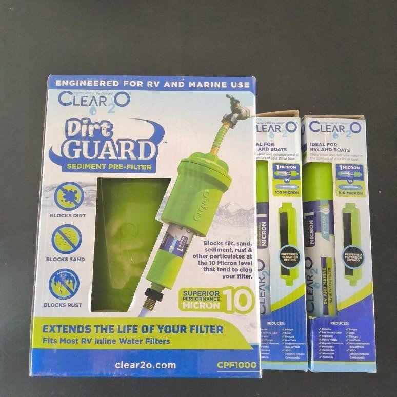 CLEAR2O Dirt Guard Sediment Pre-Filter (CPF1000) with 2 Inline Water Filters