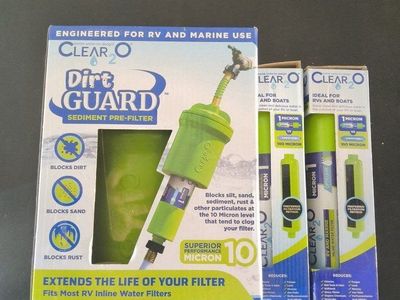 CLEAR2O Dirt Guard Sediment Pre-Filter (CPF1000) with 2 Inline Water Filters