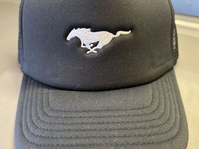 New Ford Mustang Black Mesh Snapback Hat