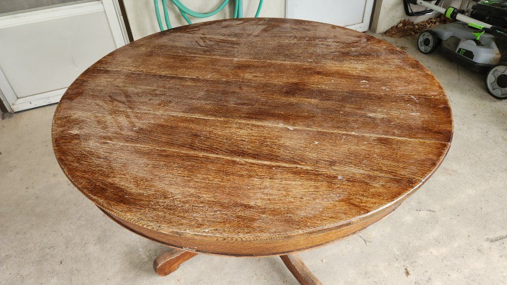 Old Solid Oak Table